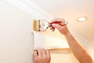 Pose de papier peint au Bodéo — revêtements muraux et toiles de verre